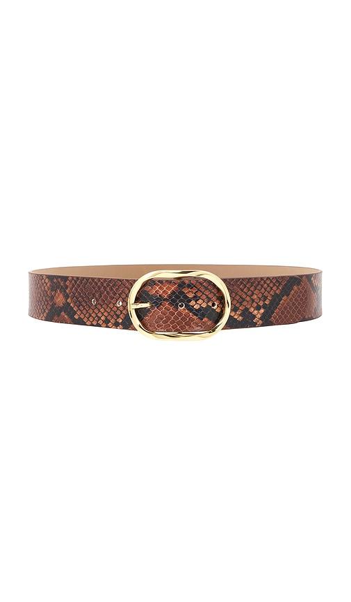 b-low the belt kyra python belt in cognac. - size l (also in m, s)