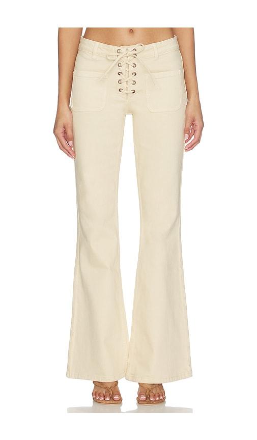 ba&sh rafa jeans in cream. - size 34 (also in 36)