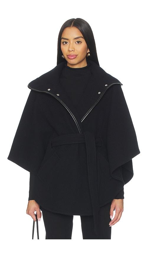 ba&sh seal coat in navy.