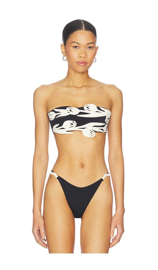 bahia maria agata bikini top in black. - size l (also in m, s, xl, xs)