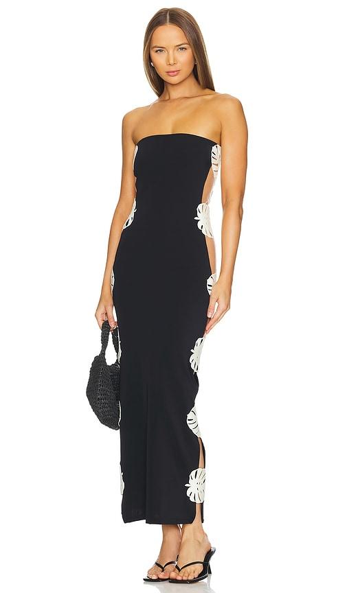 bahia maria hoja rota dress in black. - size l (also in s, xs, m, xl)