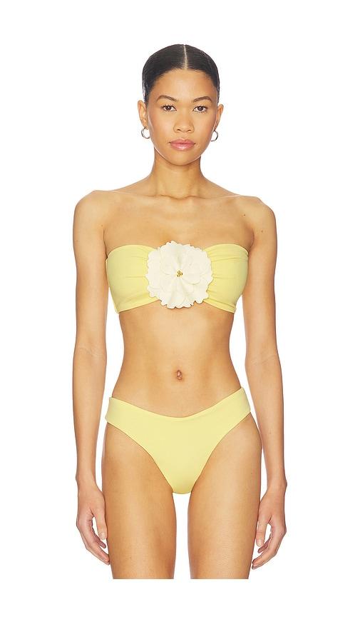 bahia maria maia bikini top in yellow. - size l (also in s, xs, m, xl)