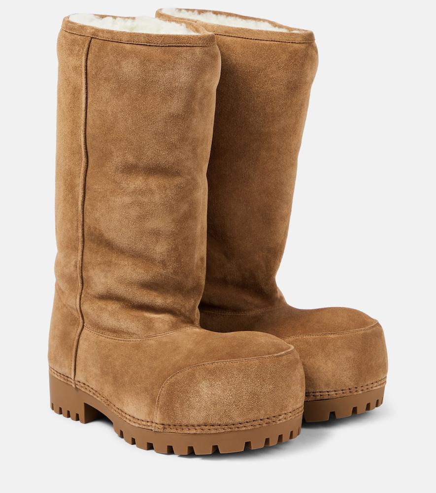balenciaga alaska high suede boots