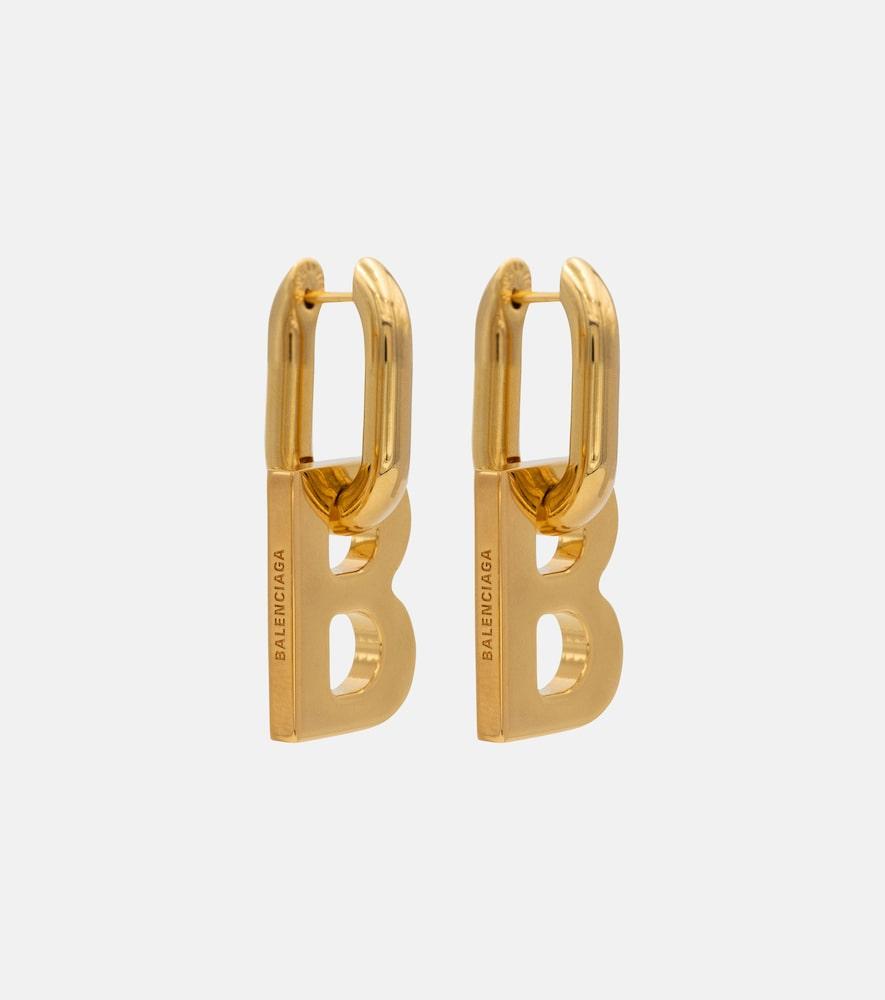 balenciaga b chain xl earrings