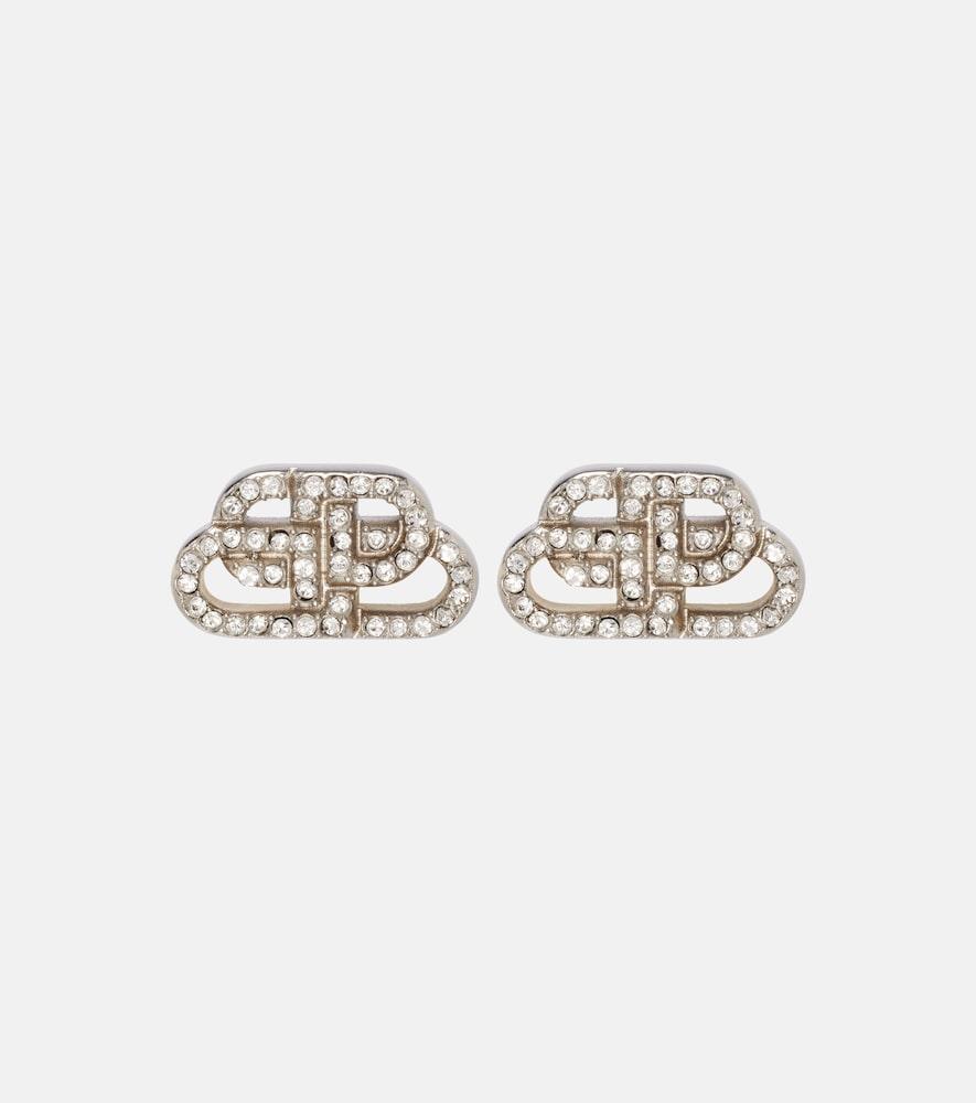 balenciaga bb embellished earrings
