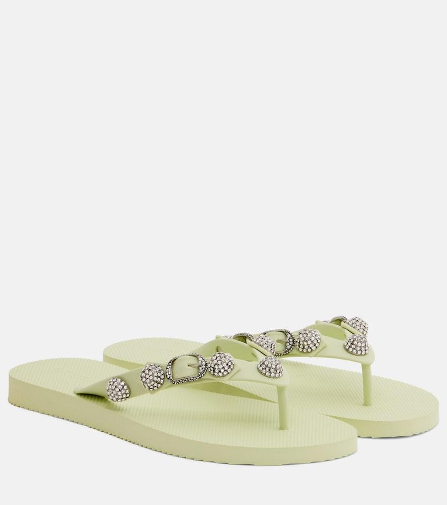 balenciaga cagole embellished thong sandals