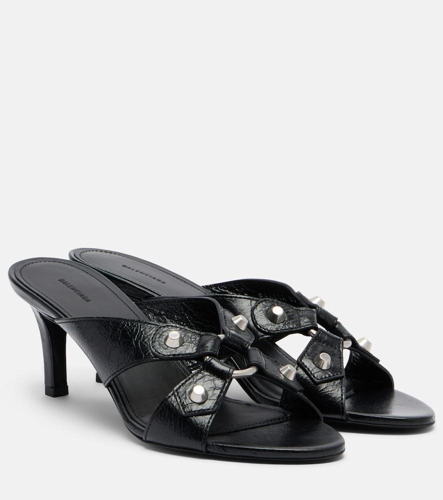 balenciaga cagole leather mules