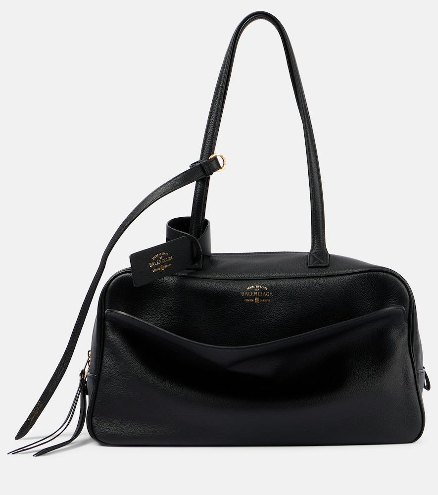 balenciaga carrie medium leather bowling bag