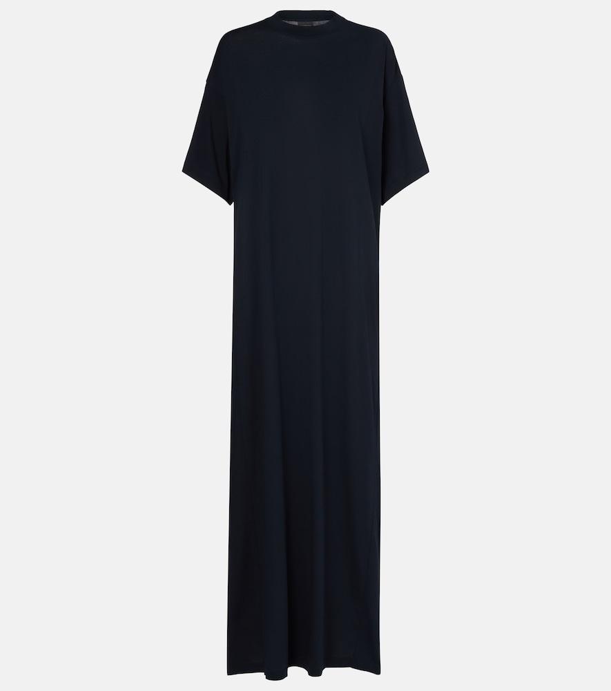 balenciaga cocoon cotton jersey maxi dress