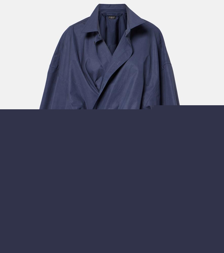 balenciaga cotton poplin shirt dress