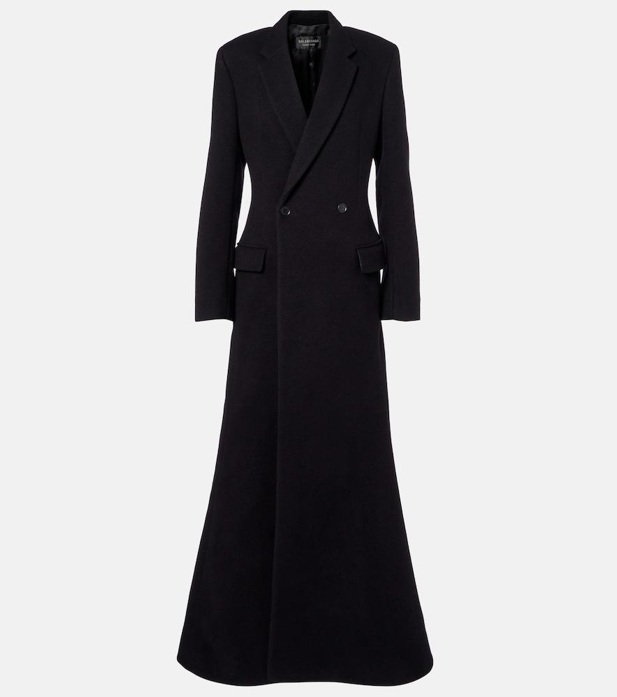 balenciaga double-breasted wool coat