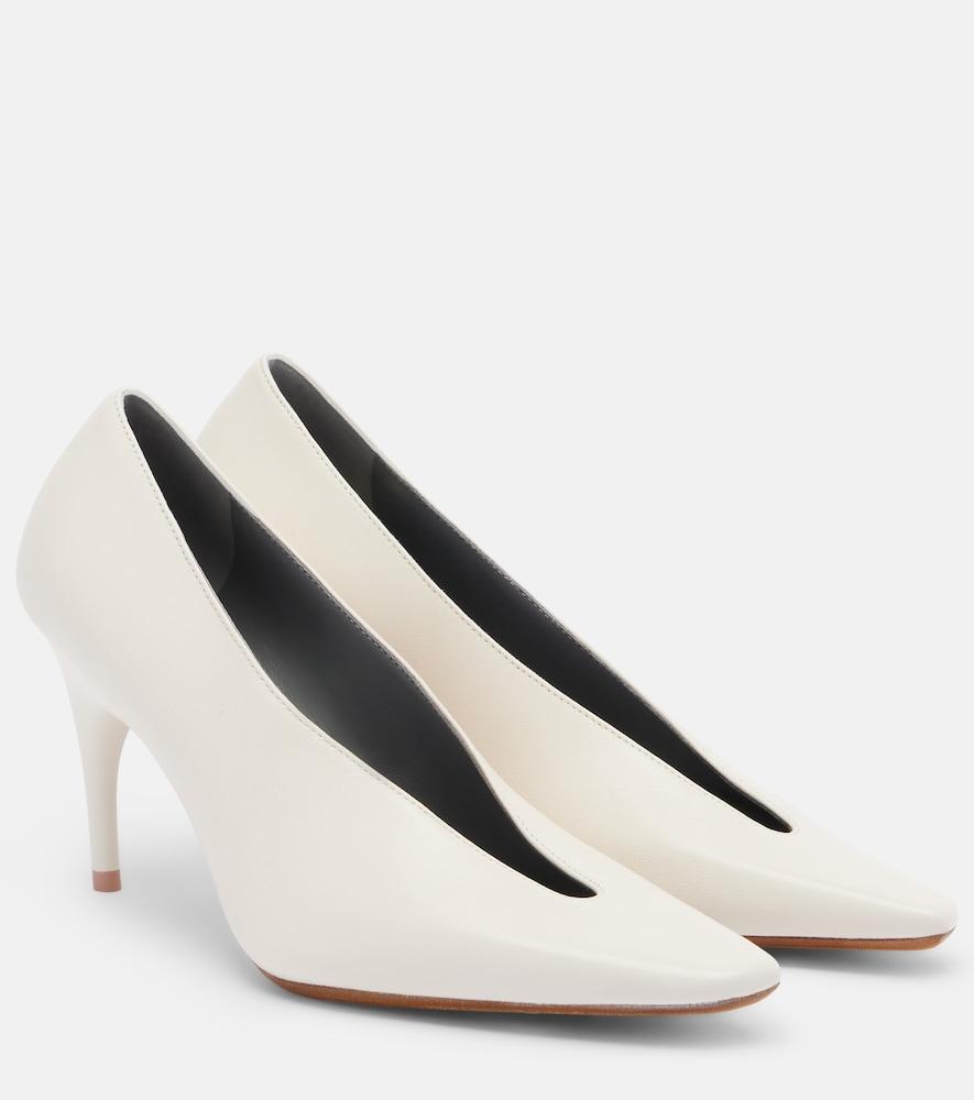 balenciaga duchesse leather pumps