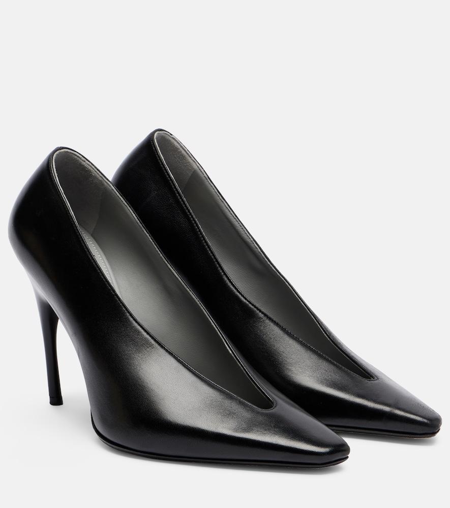 balenciaga duchesse leather pumps