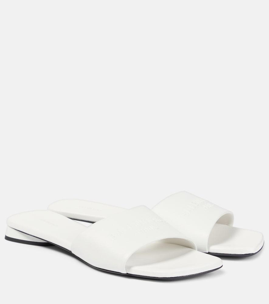 balenciaga duty free leather slides