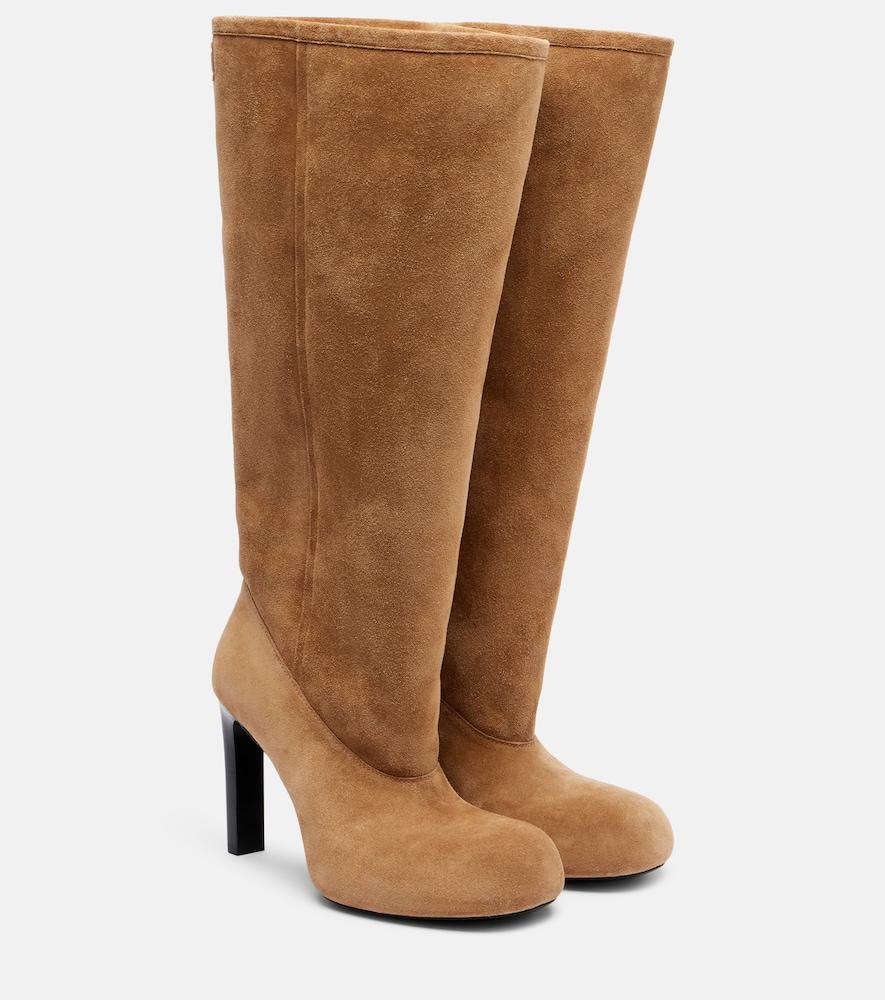 balenciaga fargo 80 suede knee-high boots