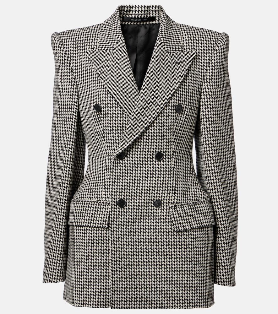 balenciaga houndstooth wool blazer