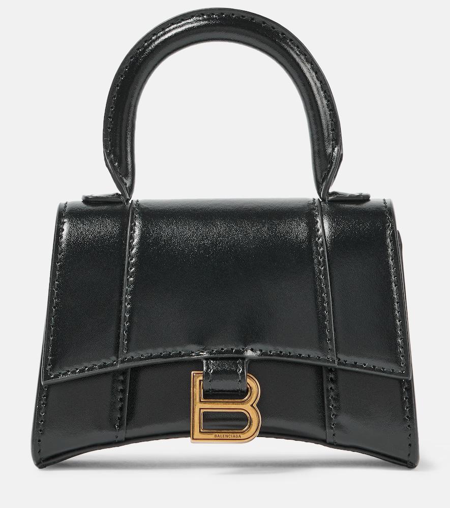 balenciaga hourglass mini leather crossbody bag