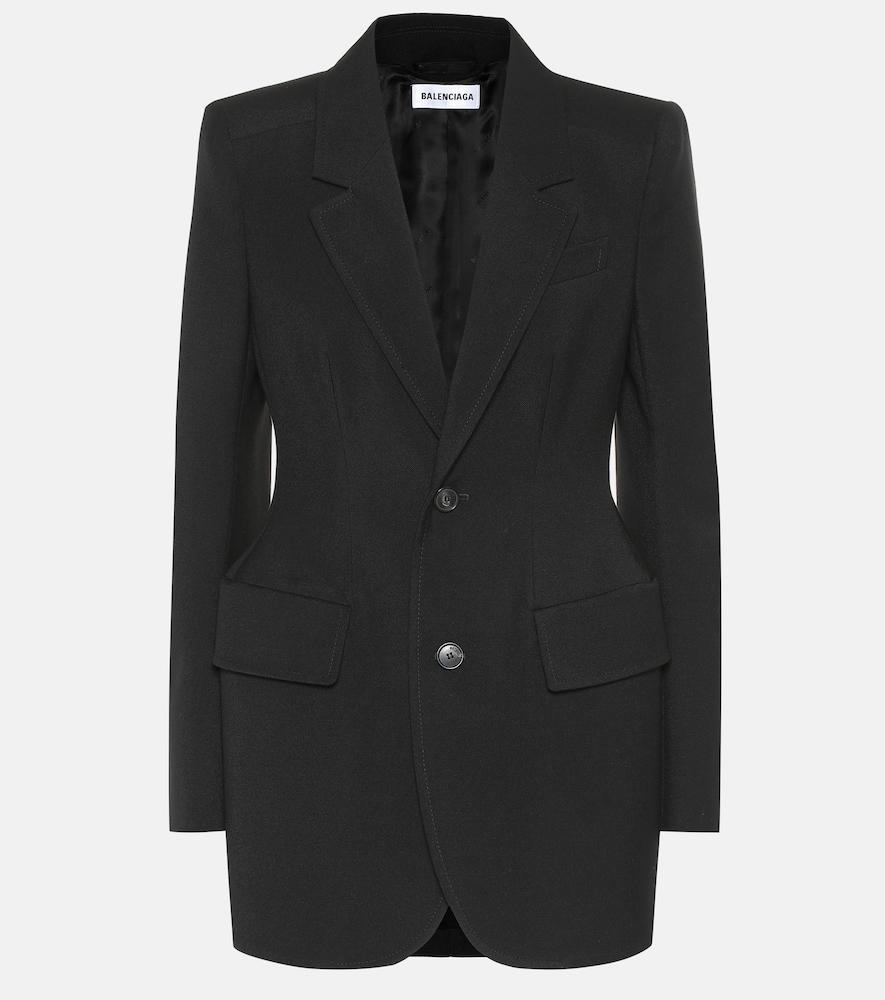 balenciaga hourglass virgin wool blazer