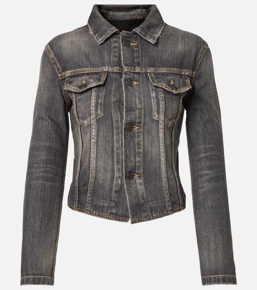 balenciaga lace-up denim jacket