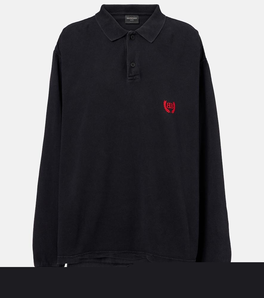 balenciaga laurel classic cotton piqué polo shirt