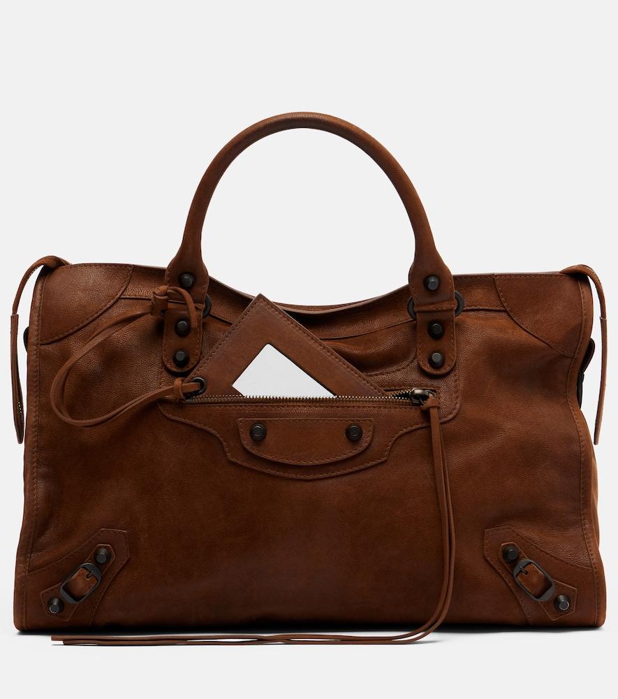 balenciaga le city medium leather top-handle bag