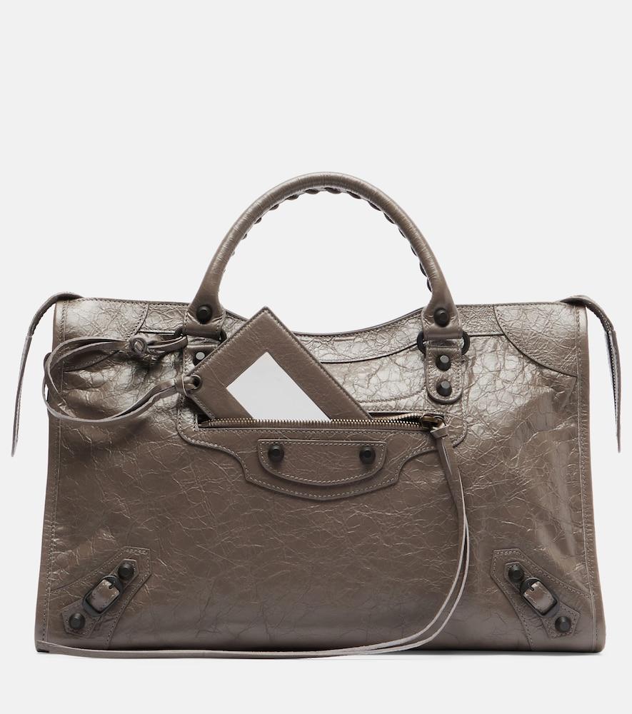 balenciaga le city medium leather top-handle bag