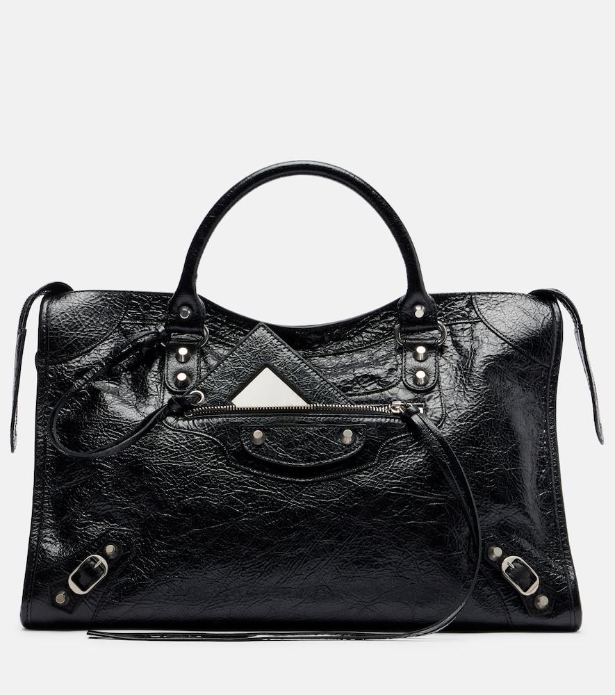 balenciaga le city medium leather top-handle bag