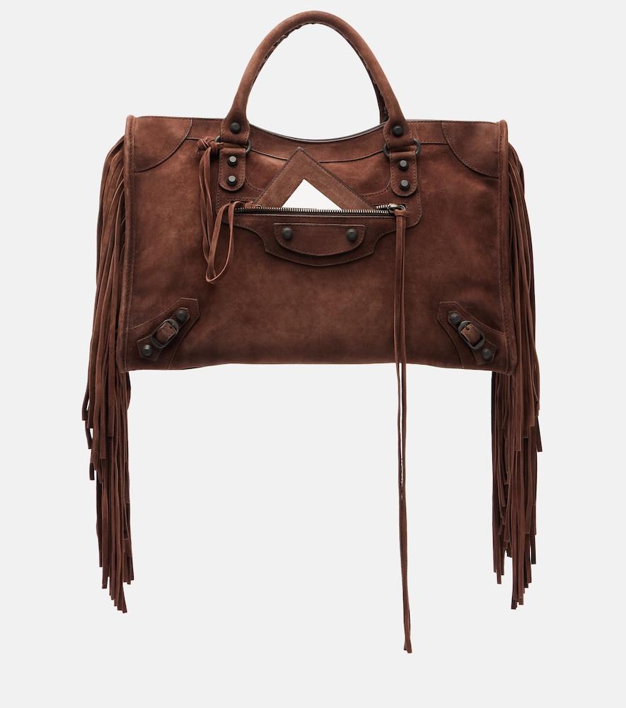 balenciaga le city medium leather top-handle bag
