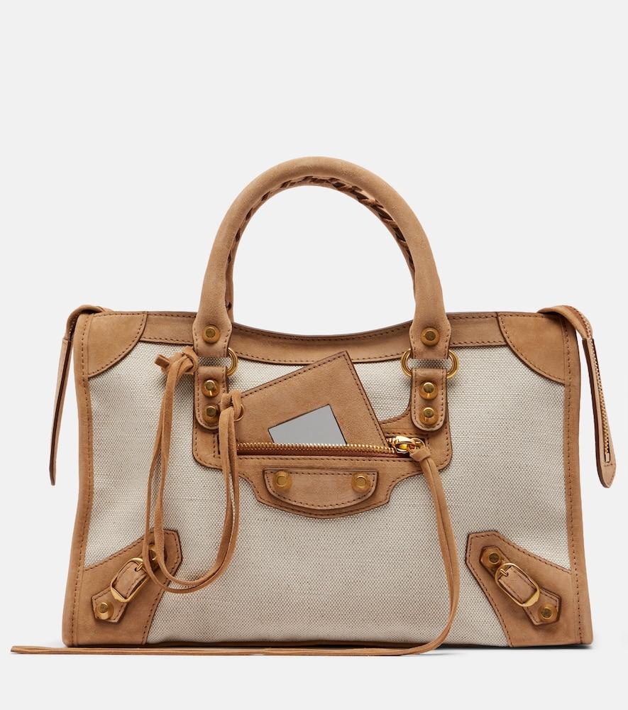 balenciaga le city small canvas top-handle bag