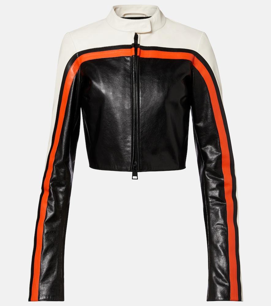 balenciaga leather biker jacket