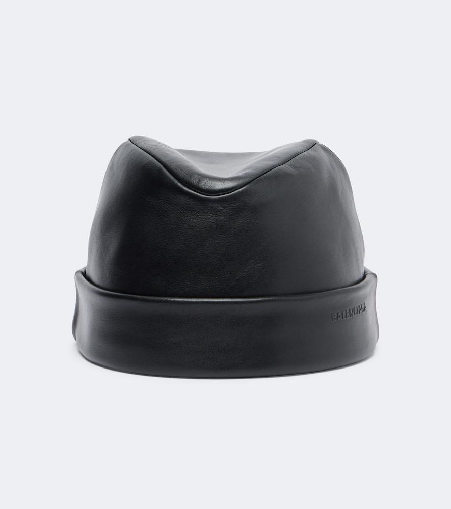 balenciaga leather hat