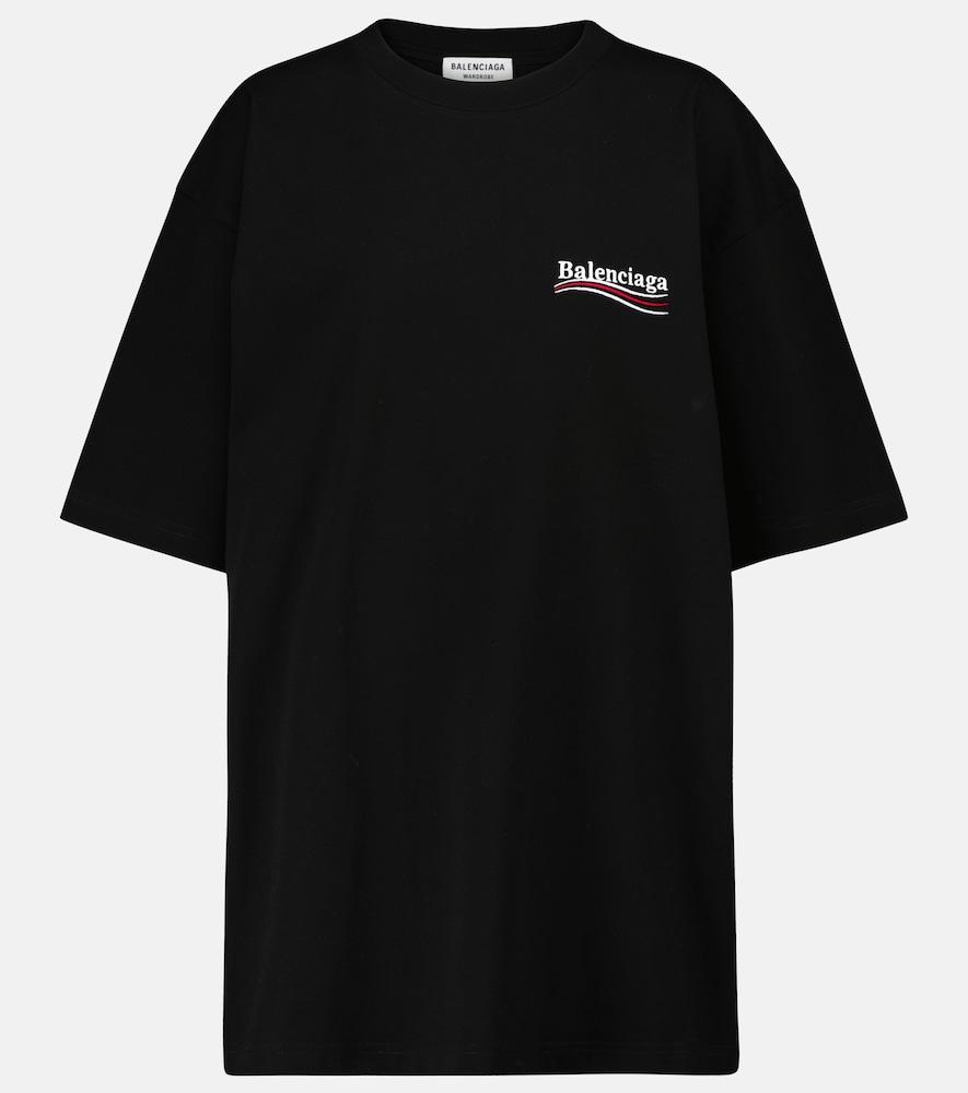 balenciaga logo cotton t-shirt