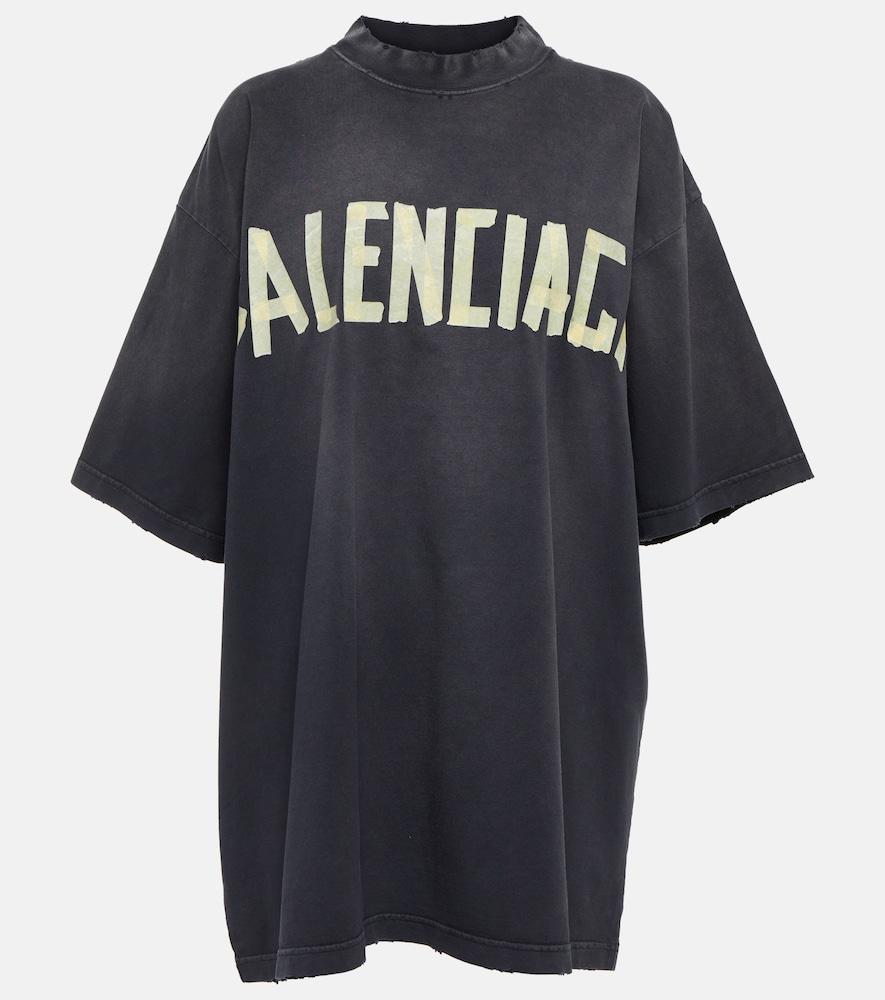 balenciaga logo cotton t-shirt
