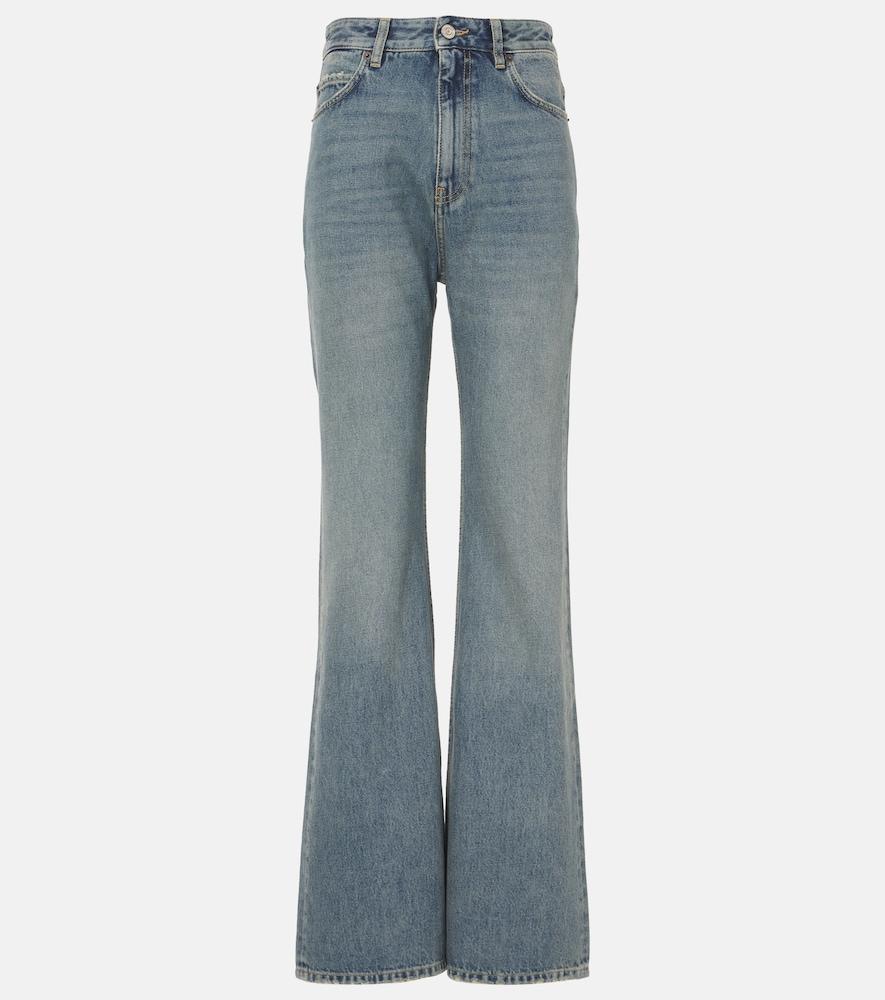 balenciaga mid-rise flared jeans