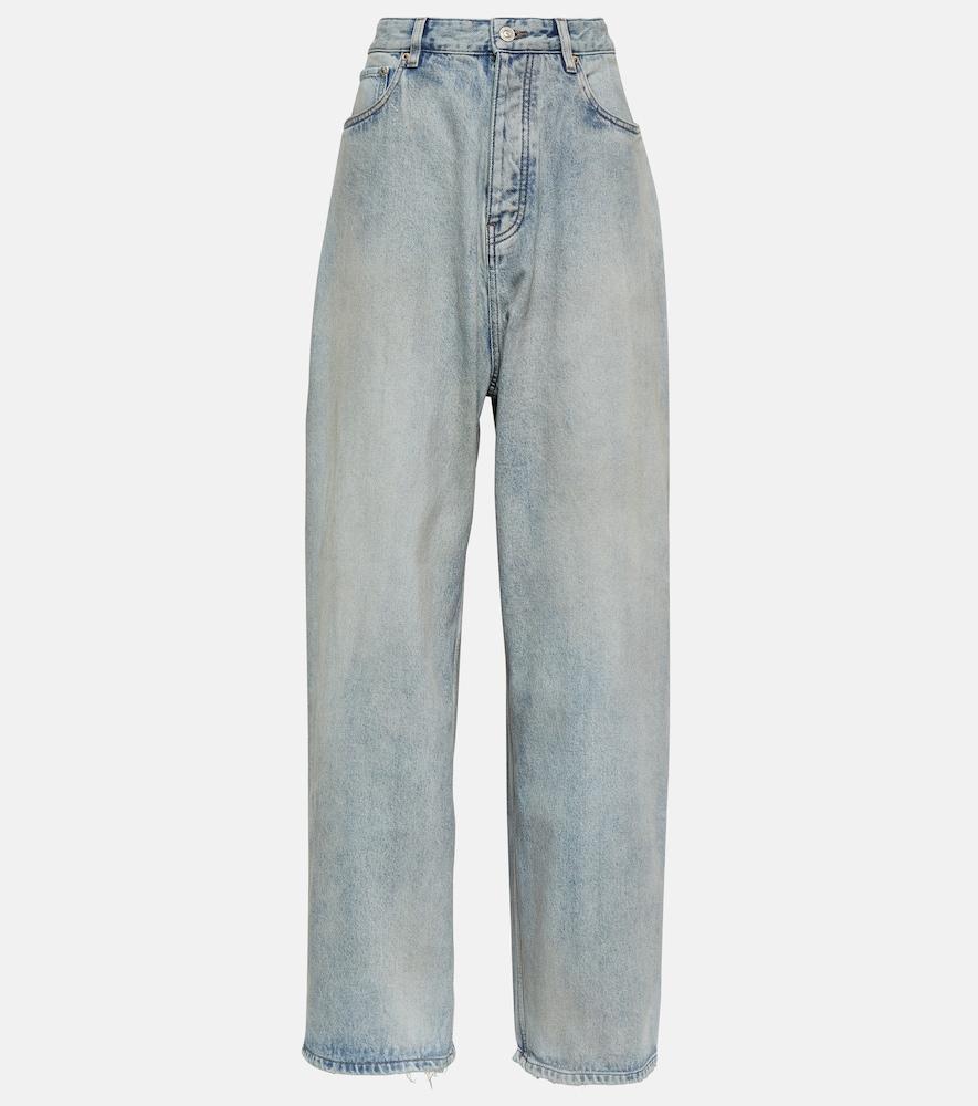 balenciaga mid-rise wide-leg jeans