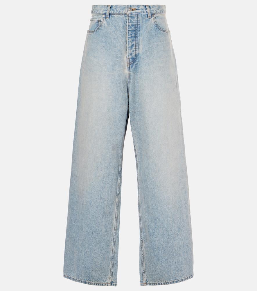 balenciaga mid-rise wide-leg jeans