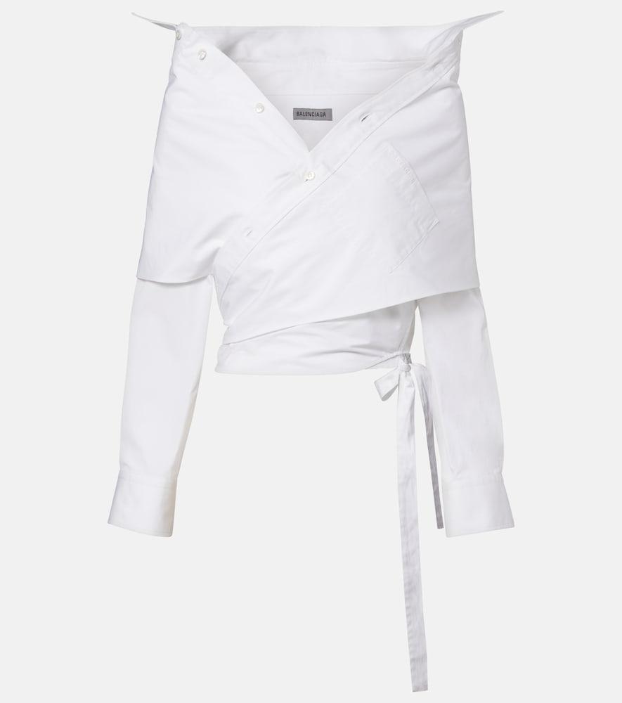 balenciaga off-shoulder cotton top