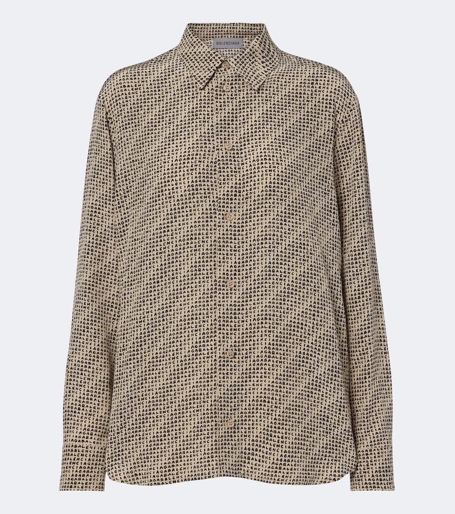 balenciaga printed silk shirt