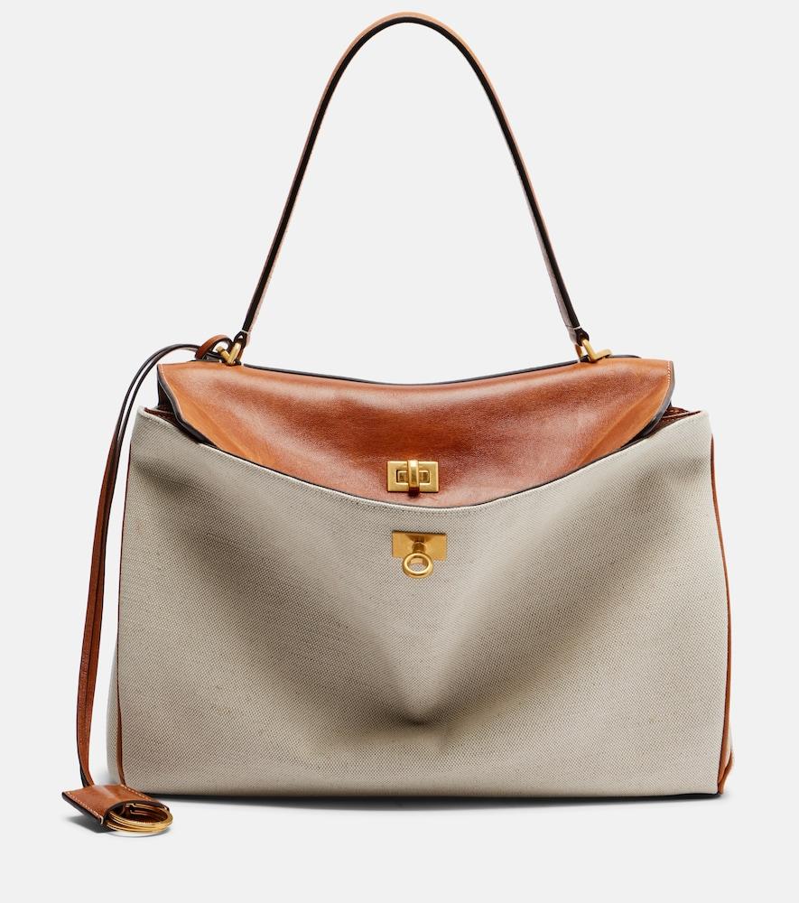 balenciaga rodeo medium canvas shoulder bag