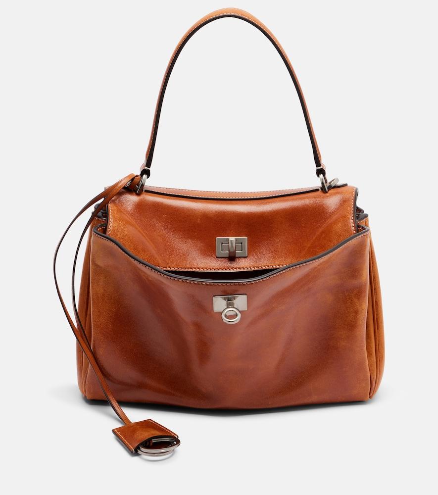 balenciaga rodeo medium leather top-handle bag