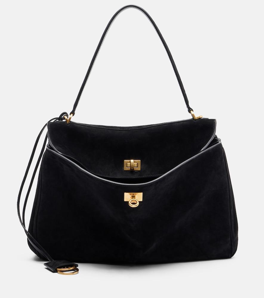 balenciaga rodeo medium suede shoulder bag