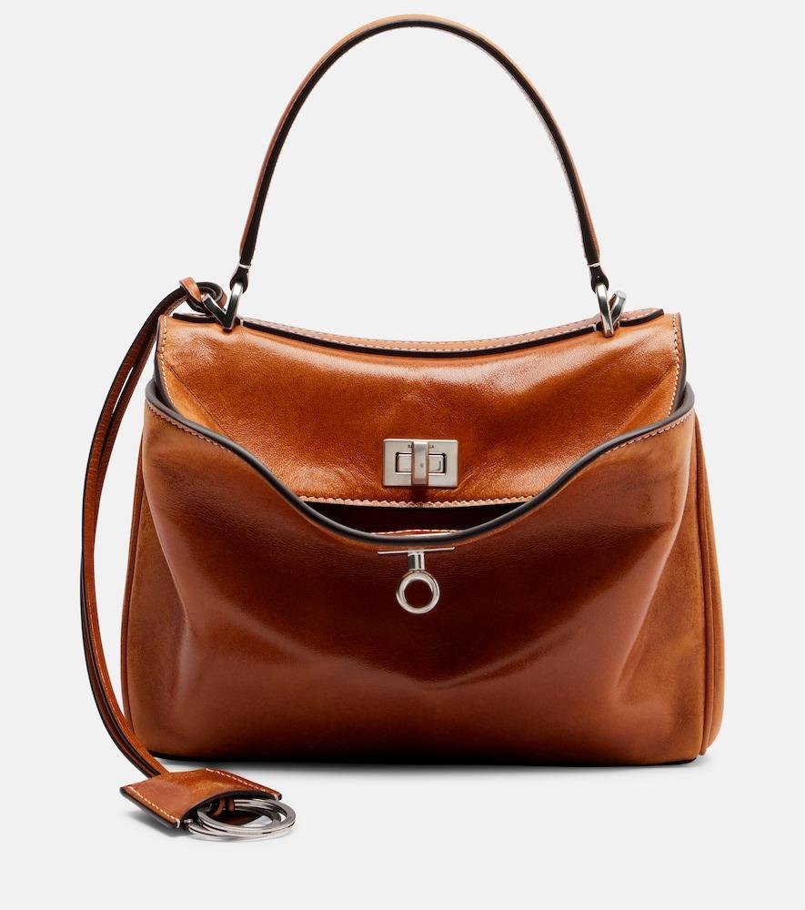 balenciaga rodeo mini leather top-handle bag