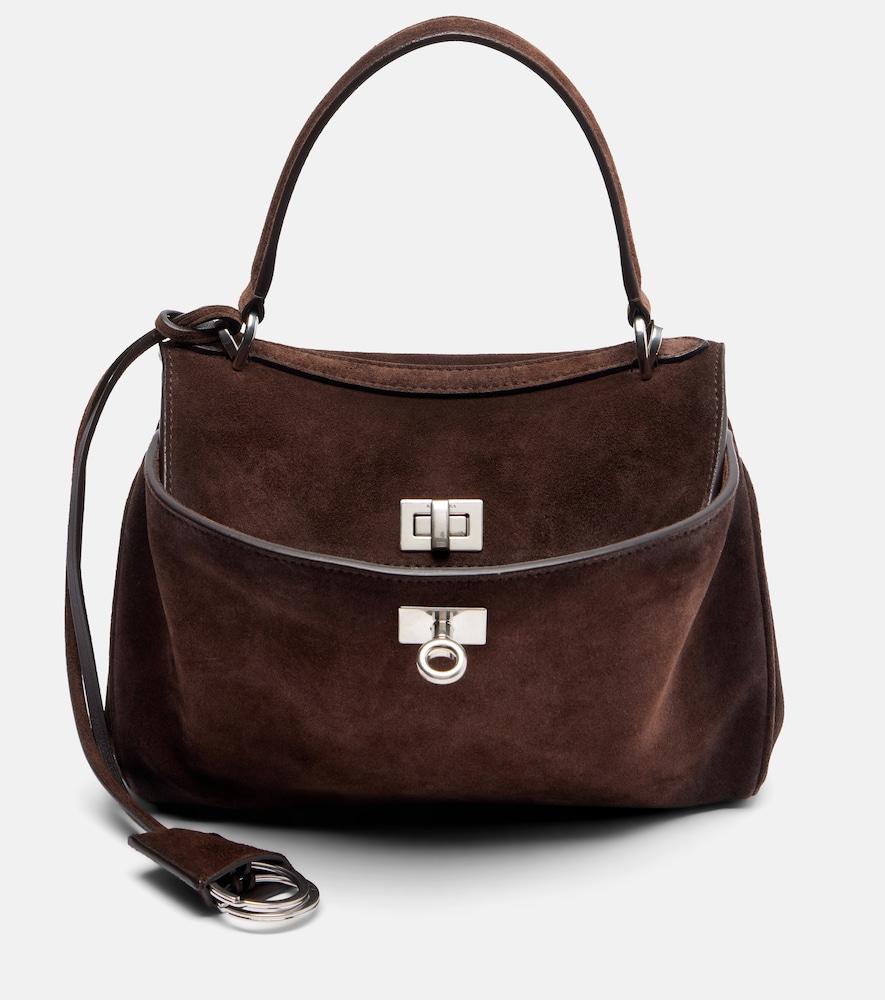 balenciaga rodeo mini suede top-handle bag