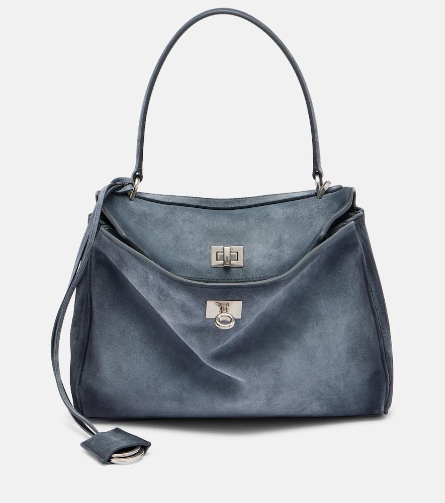 balenciaga rodeo small suede top-handle bag