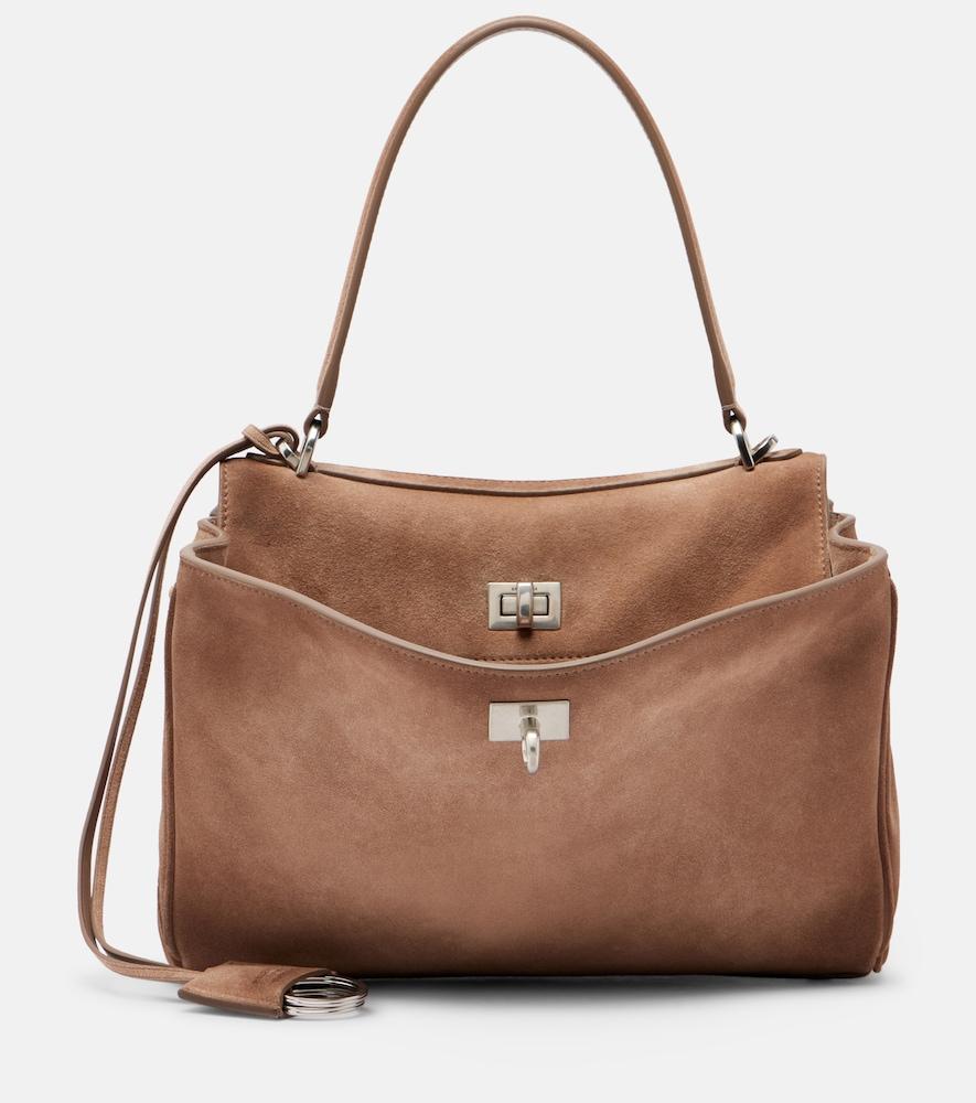 balenciaga rodeo small suede tote bag