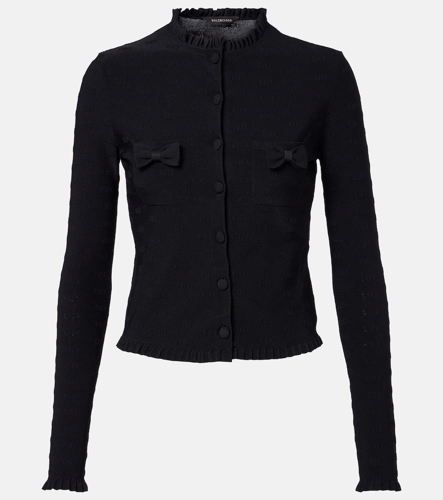 balenciaga ruffled cardigan