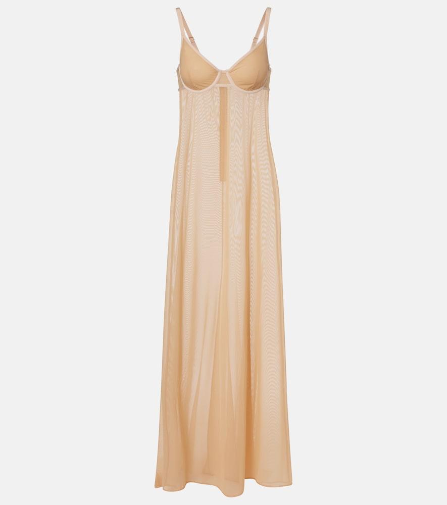balenciaga sheer maxi dress