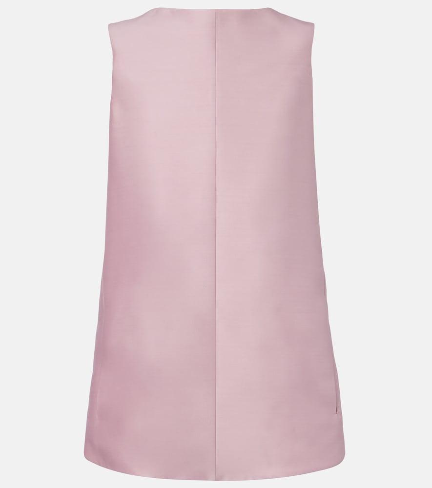 balenciaga silk and wool minidress