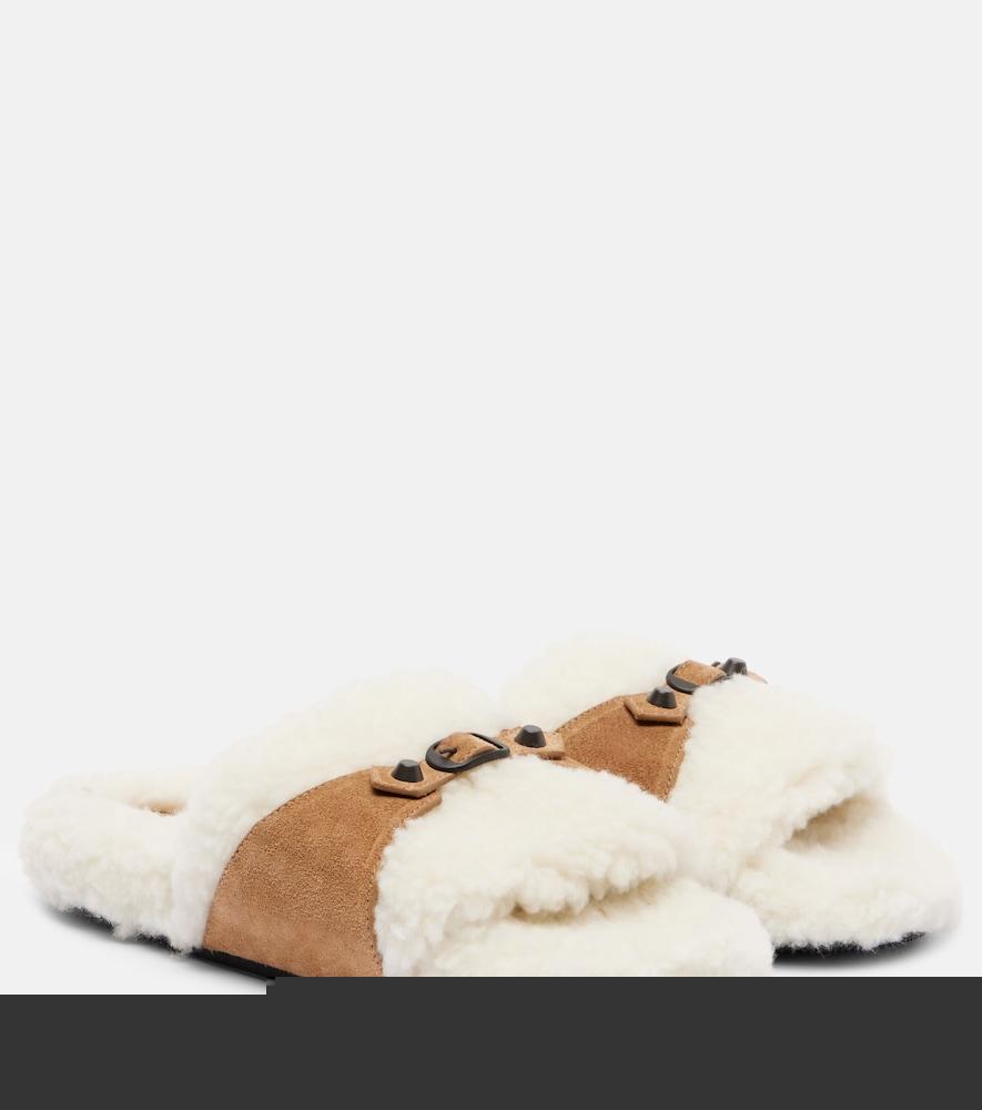 balenciaga suede slides
