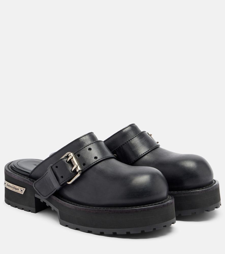balenciaga venom leather mules